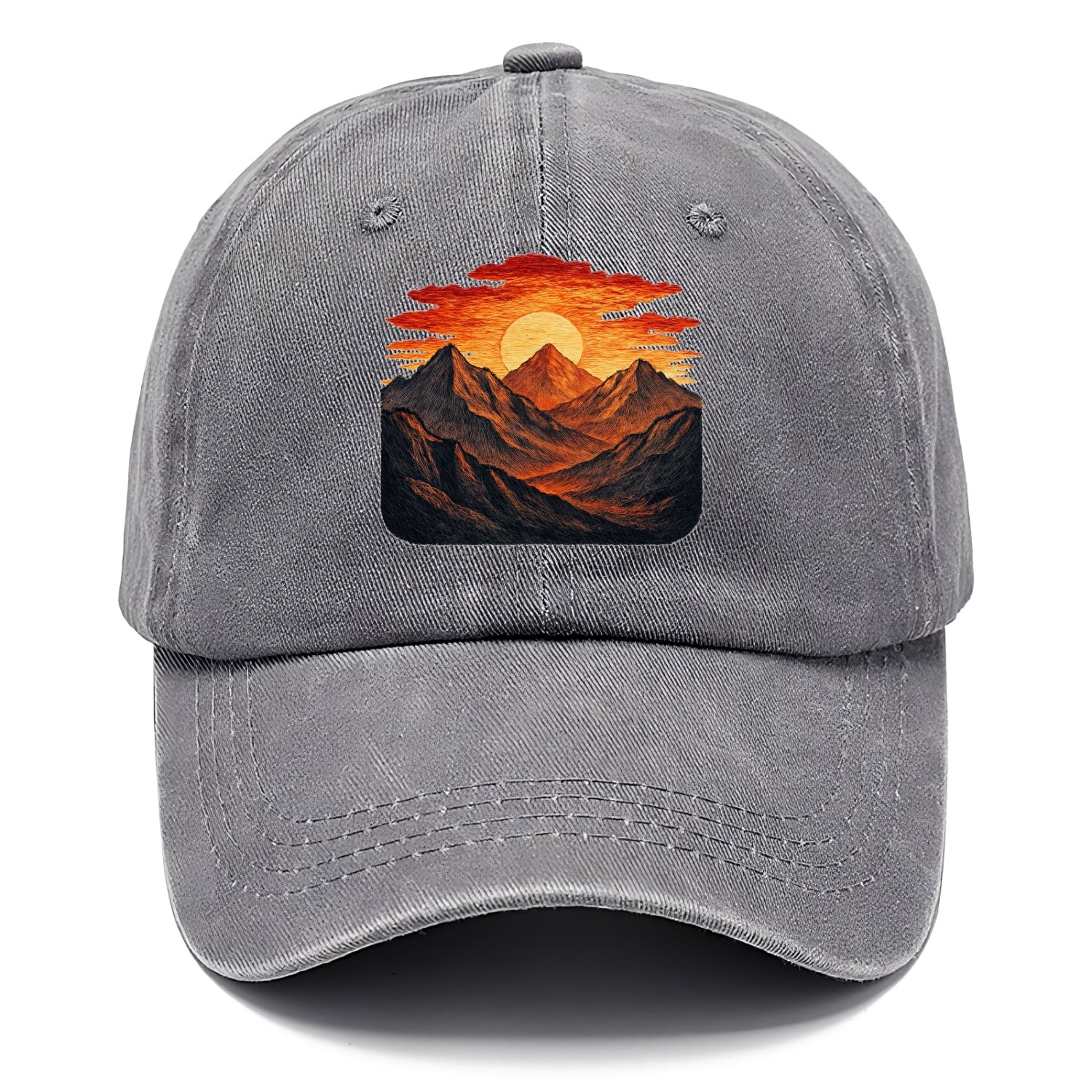 fiery mountains and sunset vista Hat