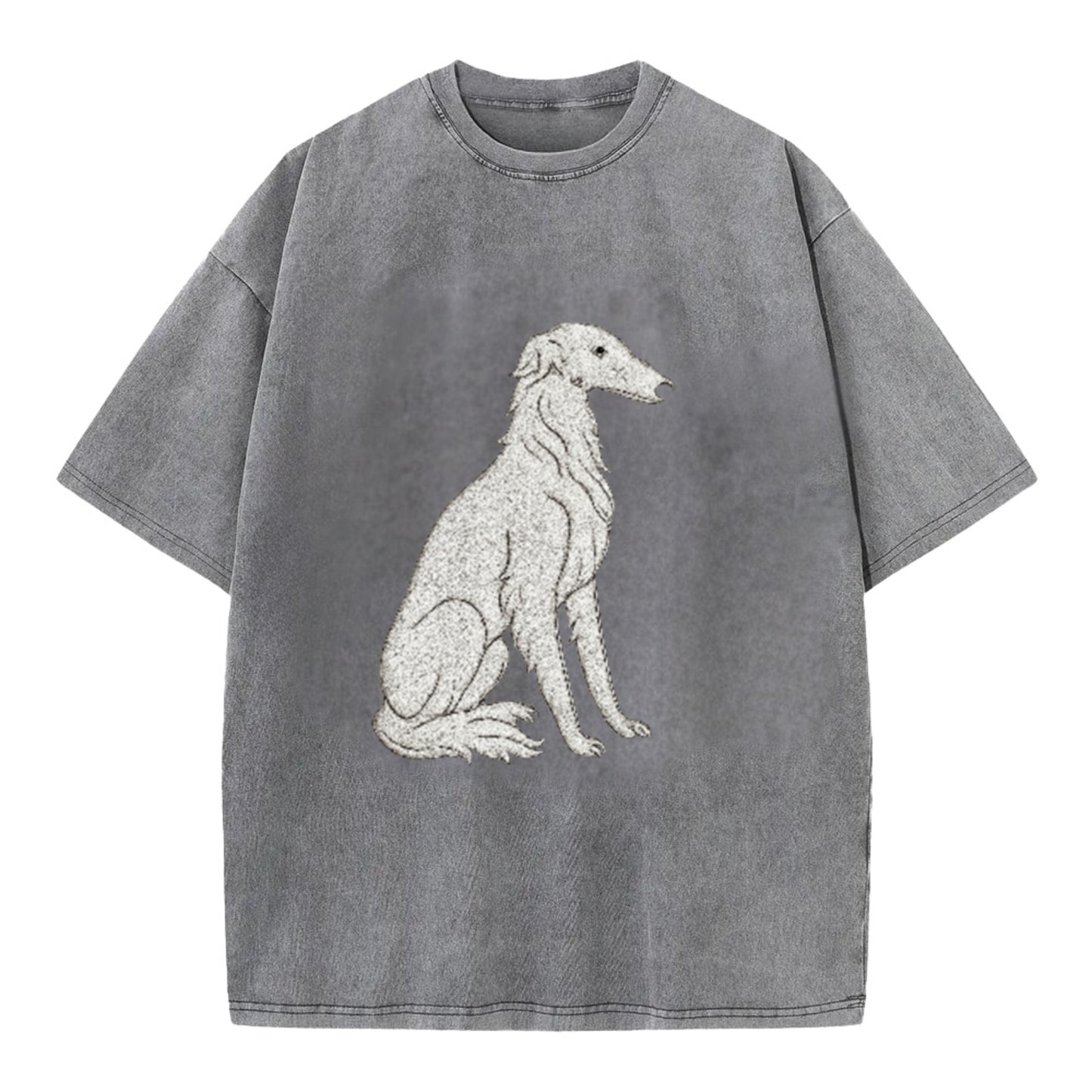 Borzoi White Sitting Pose Hat