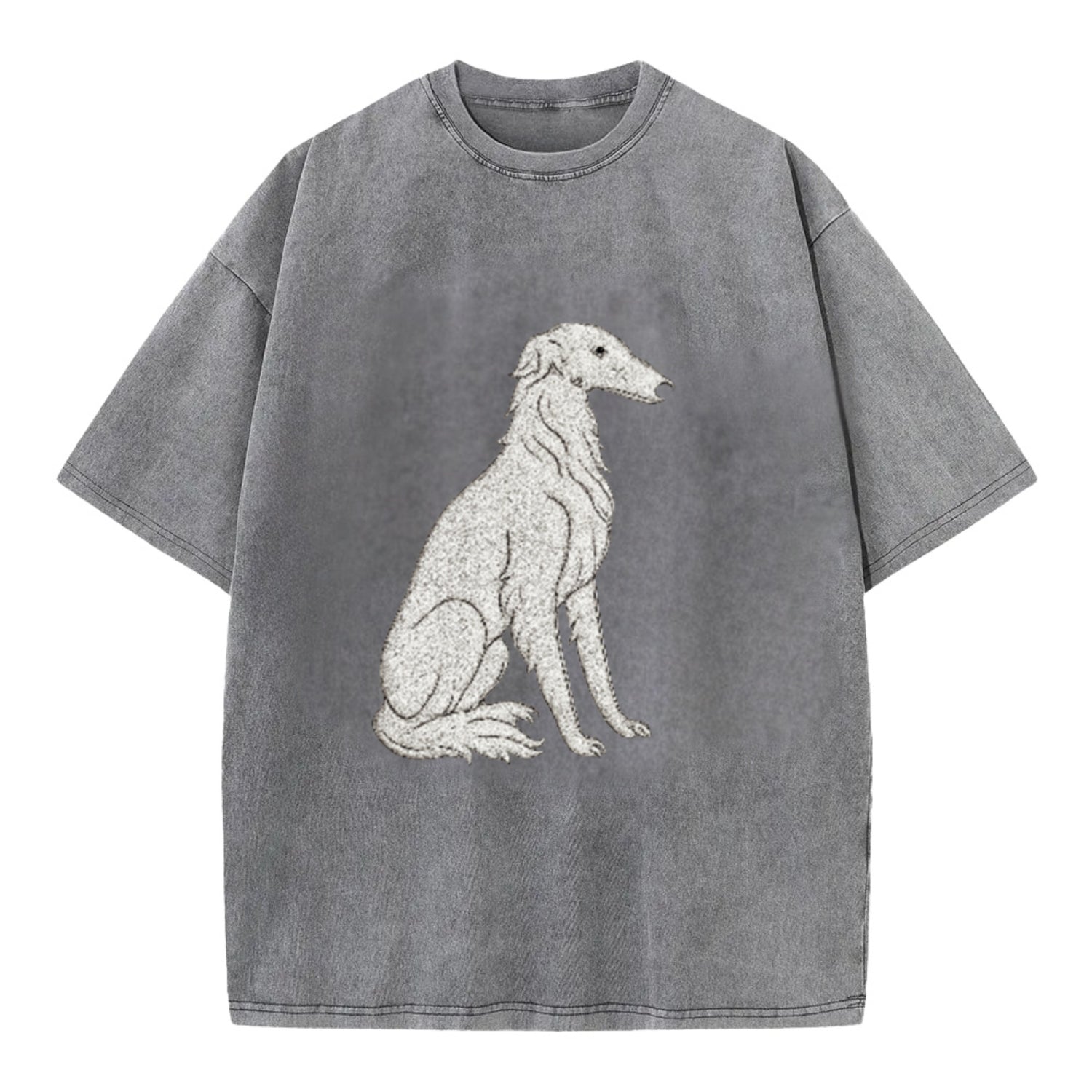 Borzoi White Sitting Pose Hat