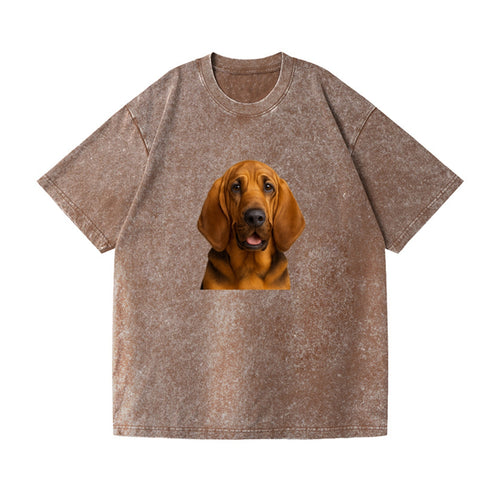 Bloodhound Portrait Design Vintage T-shirt