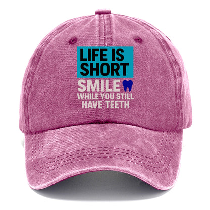 life short smile while Hat