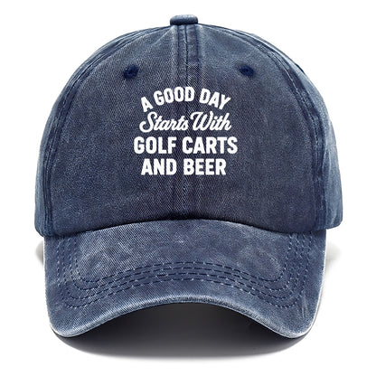 golf carts and beer saying Hat