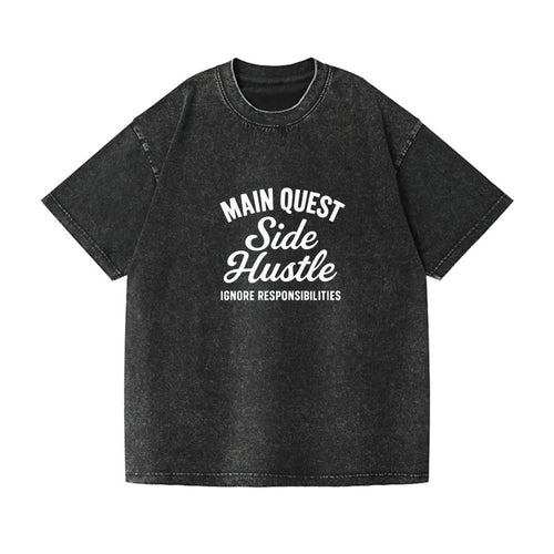Main Quest Hustle Ignore Vintage T-shirt