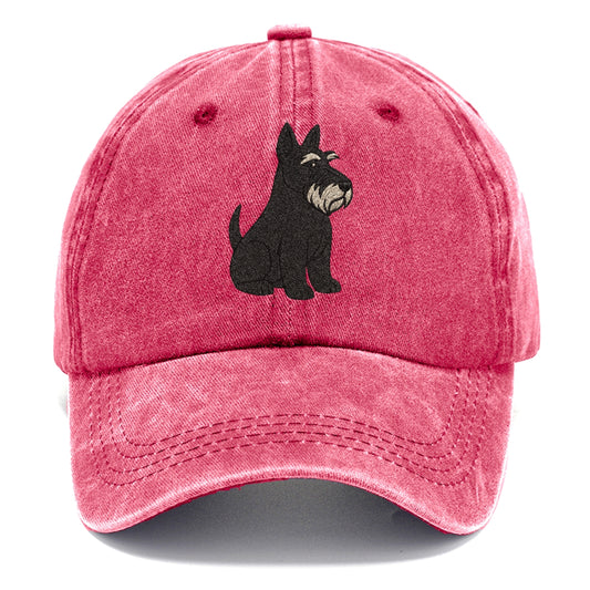 Scottish Terrier Black Sitting Pose Hat