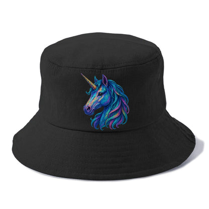 rainbow unicorn head artistic illustration Hat