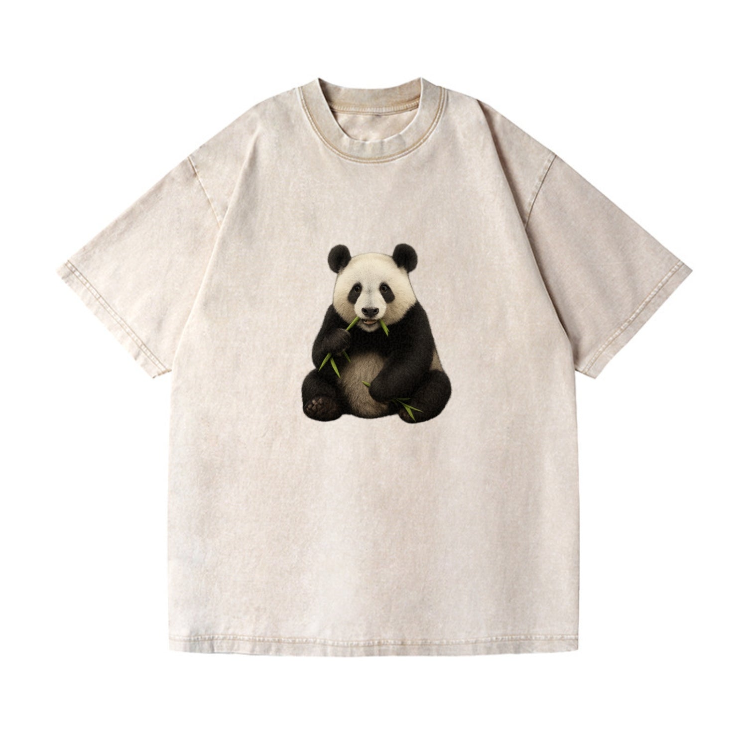 realistic panda eating bamboo hat Hat