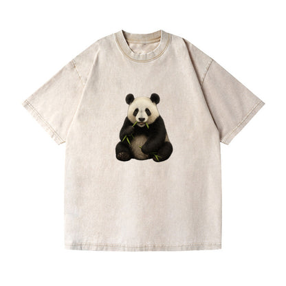 realistic panda eating bamboo hat Hat