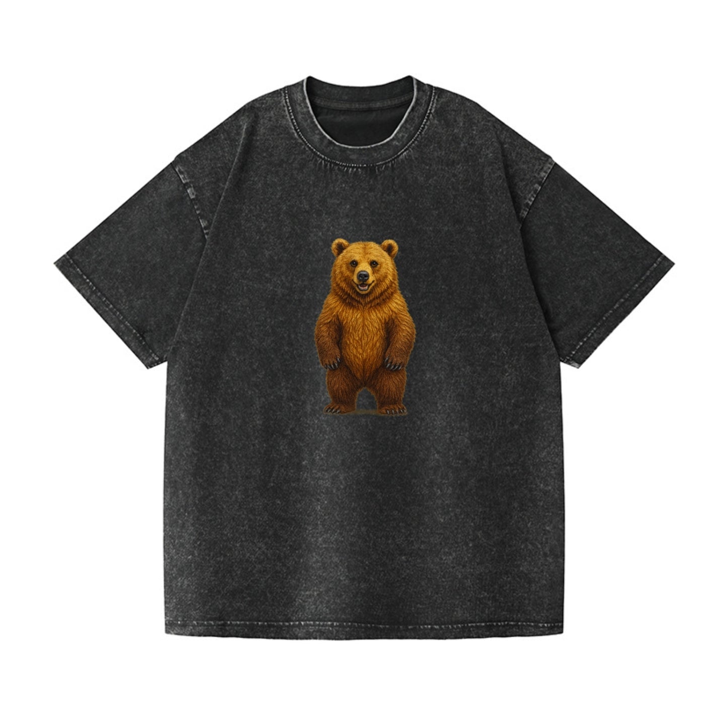 detailed brown bear on yellow background Hat