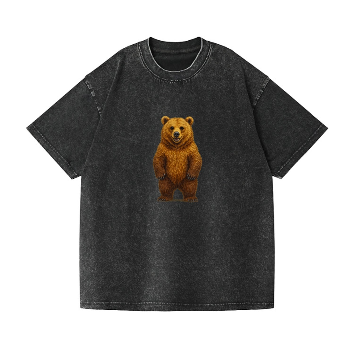 detailed brown bear on yellow background Hat