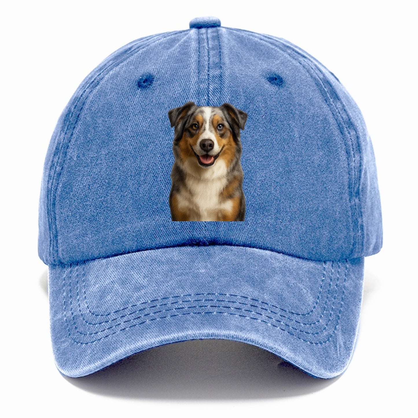 blue merle australian shepherd portrait design Hat