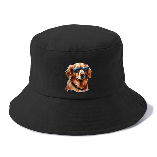 Golden Retriever In Sun Glasses Bucket Hat