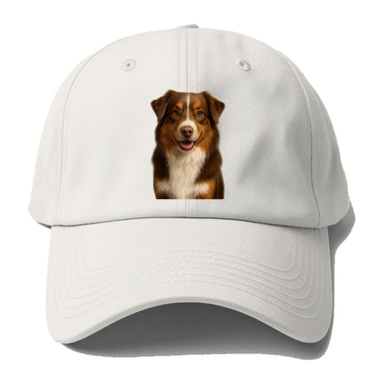 red tri australian shepherd portrait design Hat