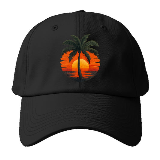 golden palm island sunset dream Hat