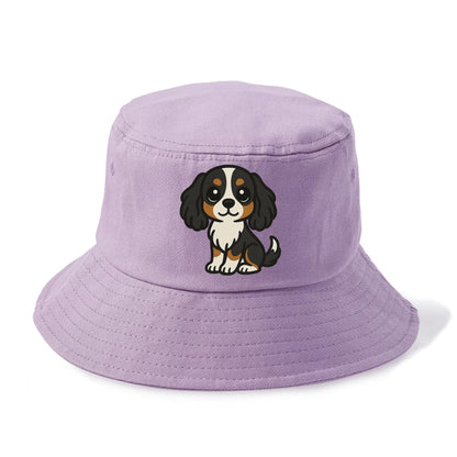 cavalier king charles spaniel tricolor sitting pose portrait design Hat