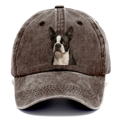 boston terrier portrait design Hat