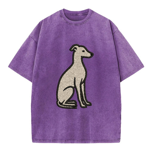 Italian Greyhound Gray Sitting Pose Vintage T-shirt