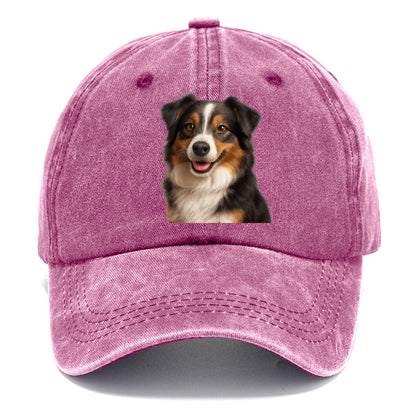 mini australian shepherd portrait design Hat