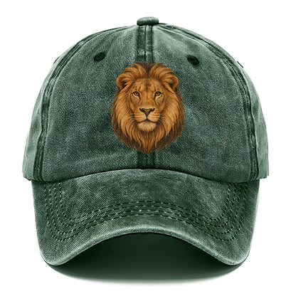 detailed lion head portrait Hat