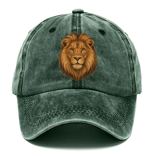 detailed lion head portrait Hat