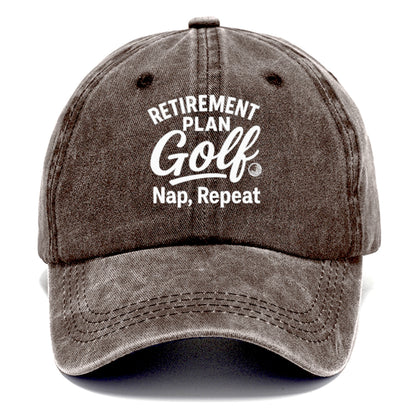retirement golf nap repeat plan Hat