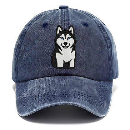 husky-blue-eyes-piercing-gaze Hat
