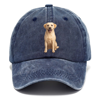golden labrador puppy digital art Hat