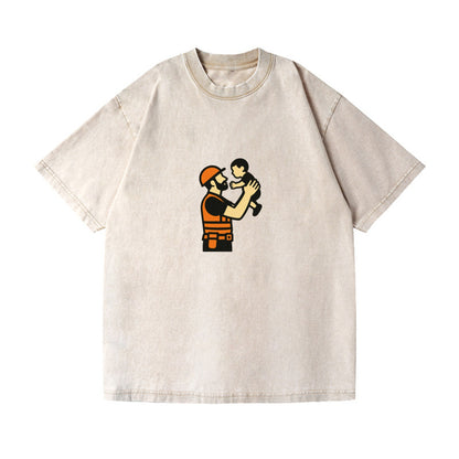 father and child  construction  family Hat