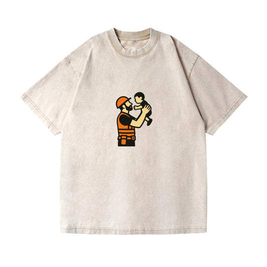 father and child  construction  family Hat