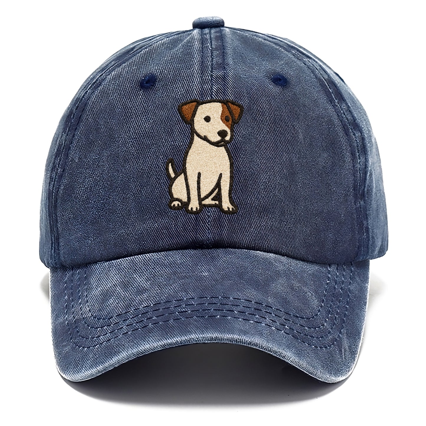 Jack Russell Terrier White With Brown Patches Pose Hat