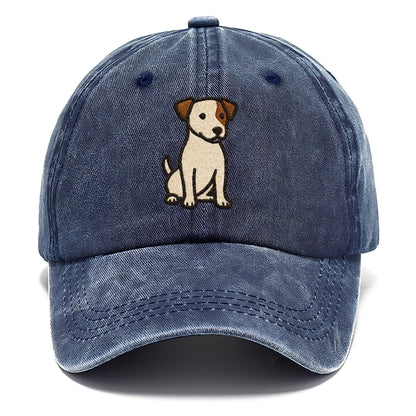 Jack Russell Terrier White With Brown Patches Pose Hat