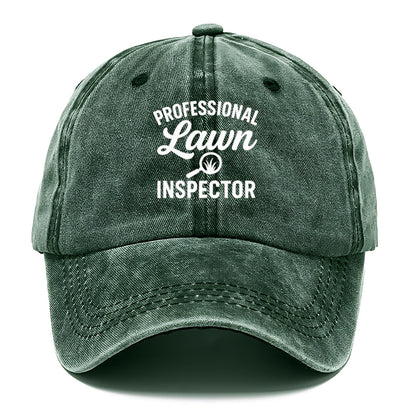 professional lawn inspector artistic design Hat