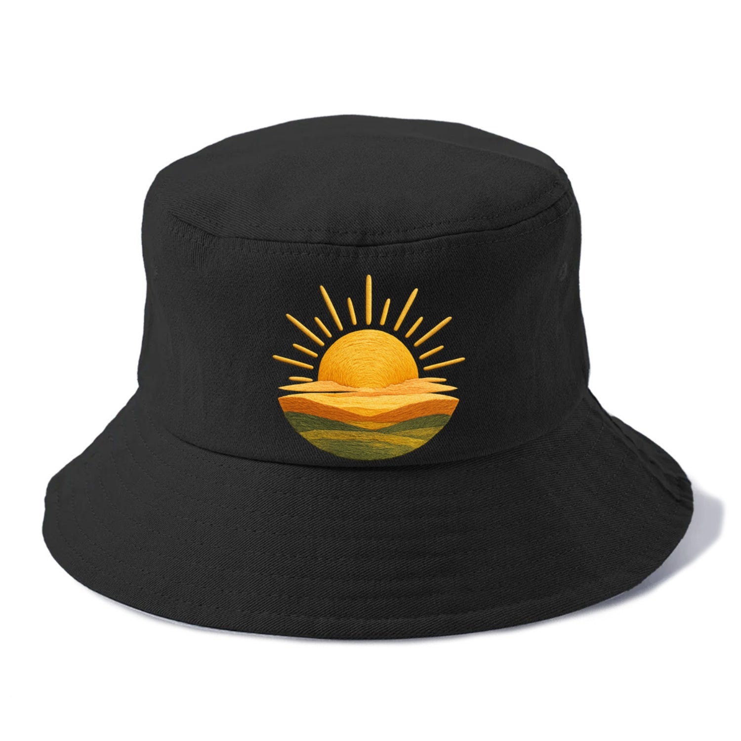 golden sunrise horizon Hat