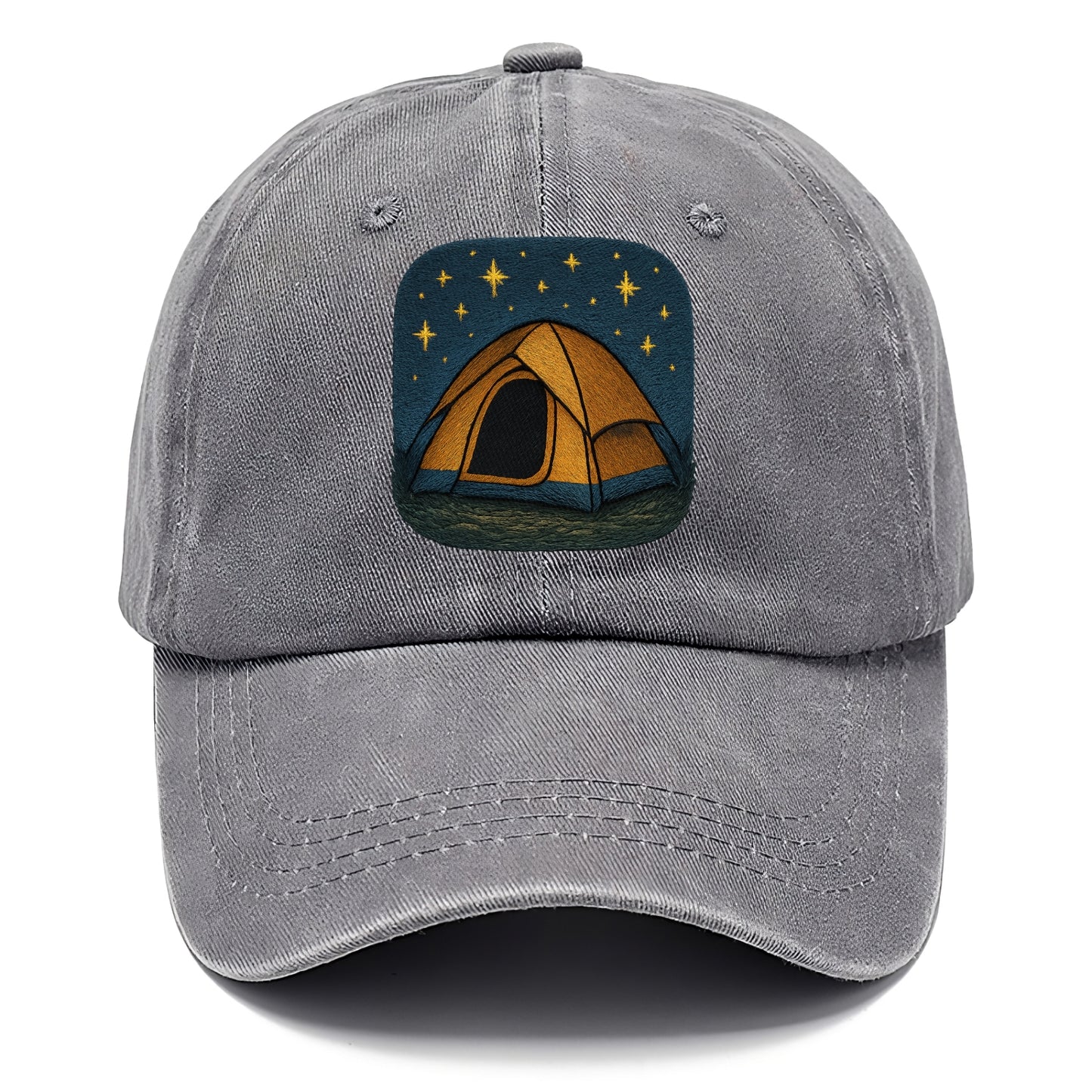 starlit tent under night sky Hat