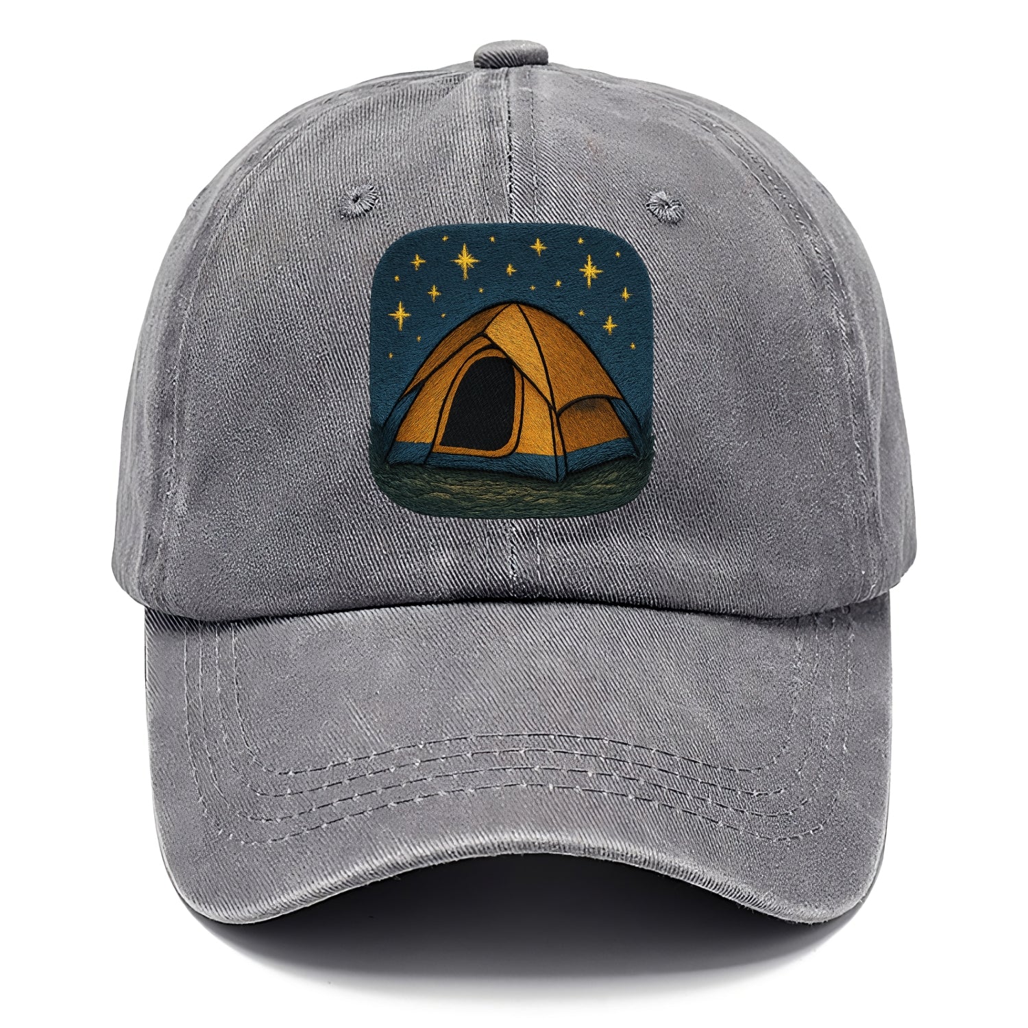 starlit tent under night sky Hat
