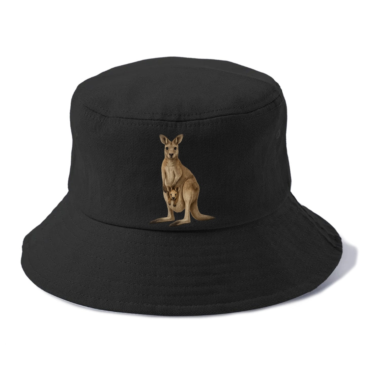 realistic kangaroo mother and joey Hat