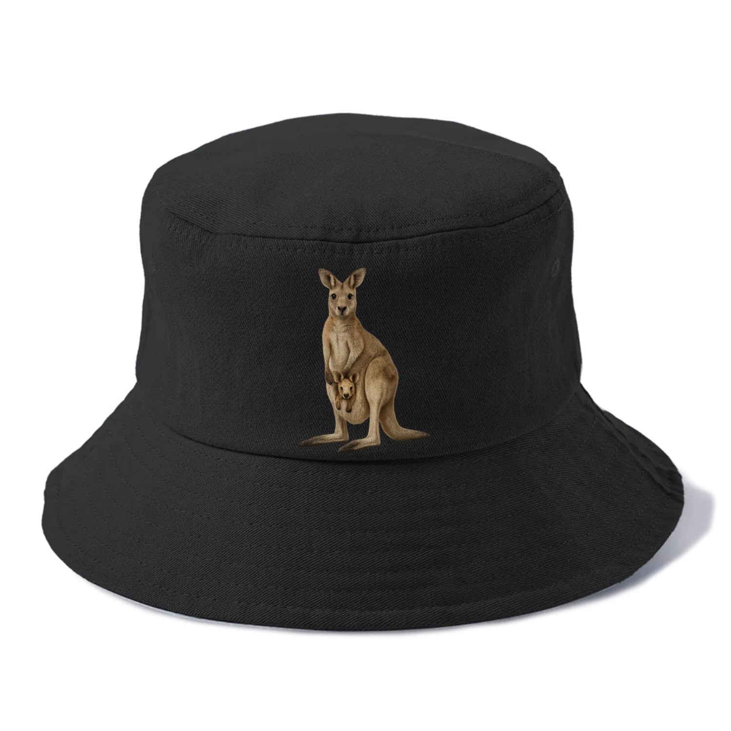 realistic kangaroo mother and joey Hat