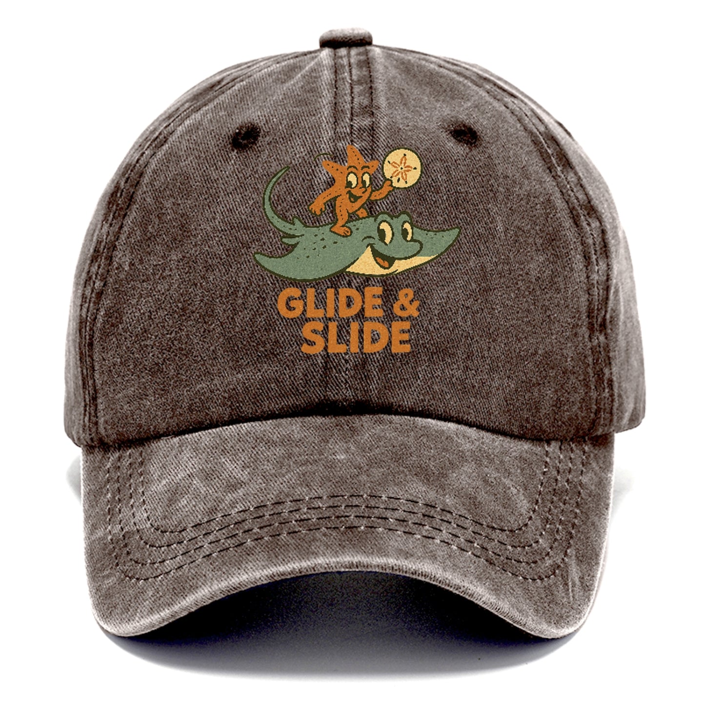 stingray-starfish-sand-dollar-glide-slide Hat
