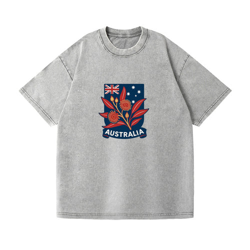Australian Floral Patriotic Vintage T-shirt