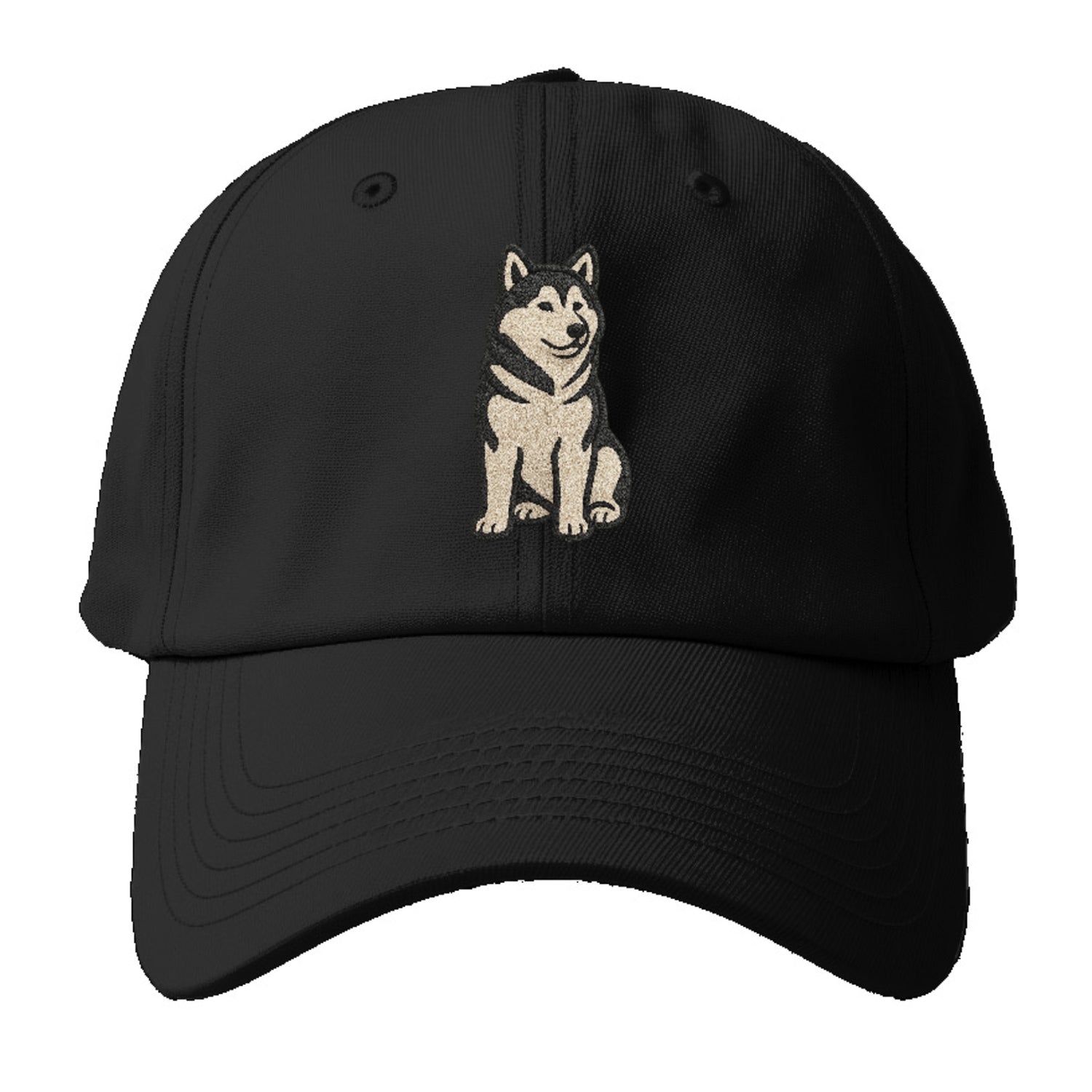 Alaskan Malamute Gray And White Pose Hat