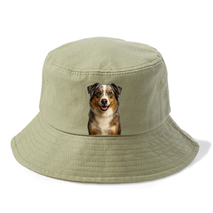 blue merle australian shepherd portrait design Hat