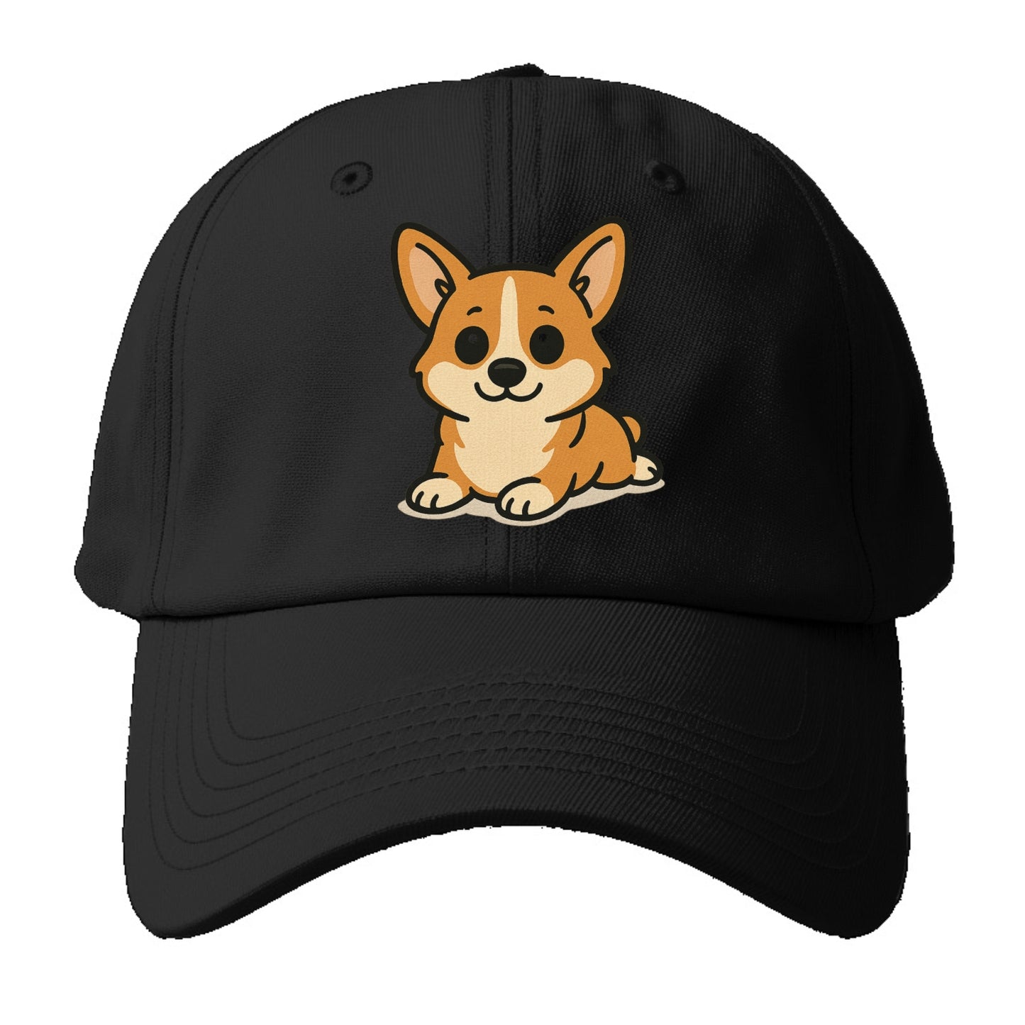 corgi sploot position portrait design Hat