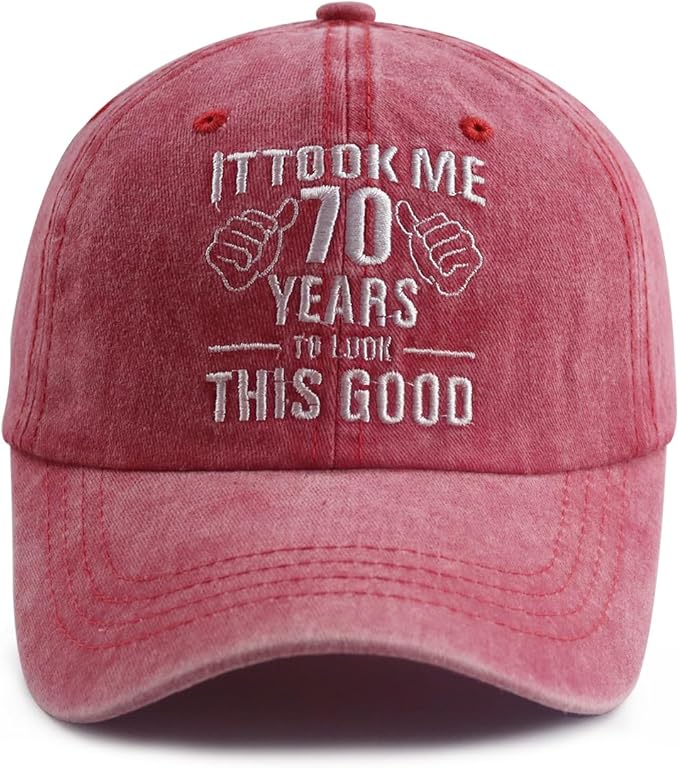 この素敵な刺繍が施されたヴィンテージ 70 歳の誕生日プレゼント 野球帽のように見えるようになるまで 70 年かかりました