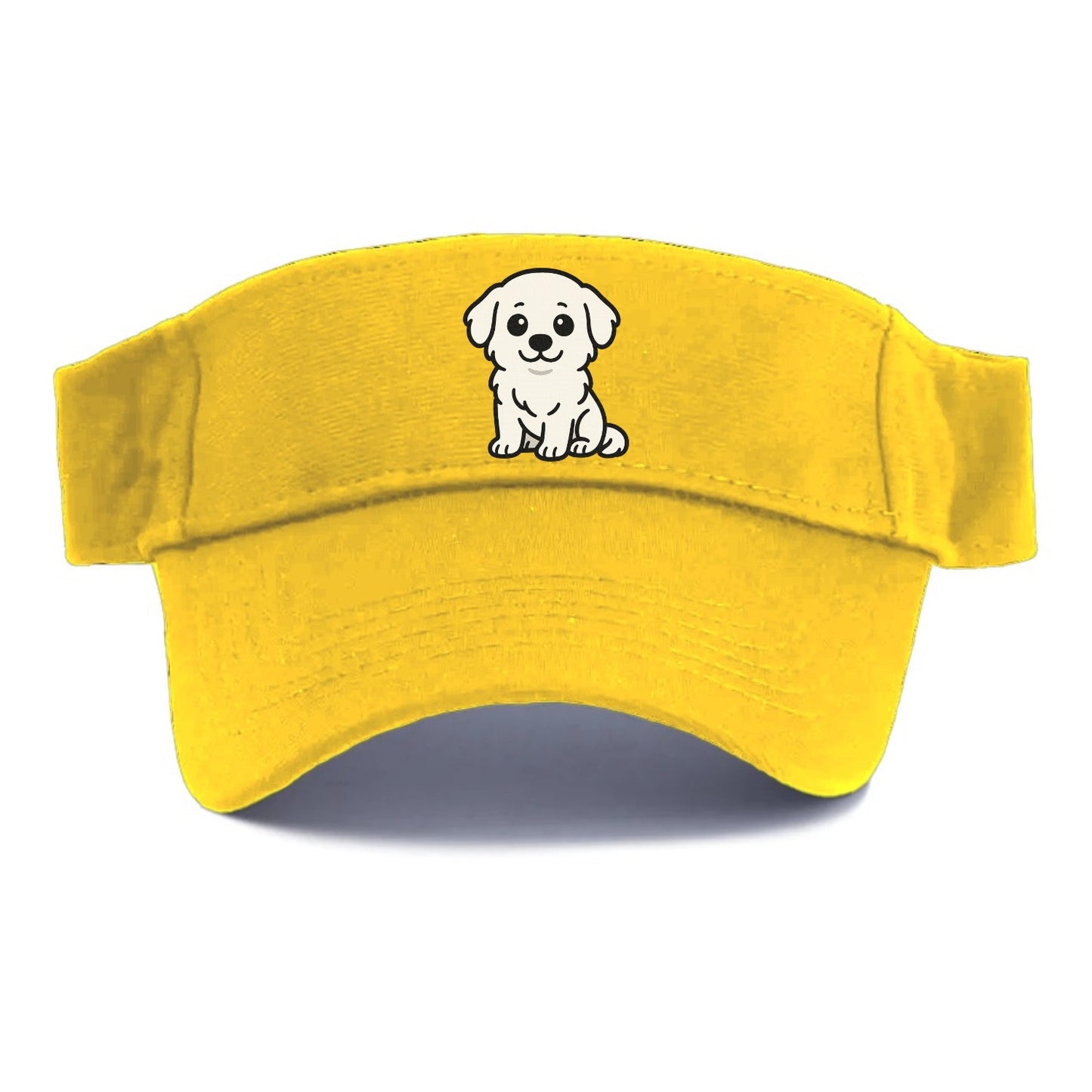 great pyrenees white fluffy sitting pose portrait design Hat