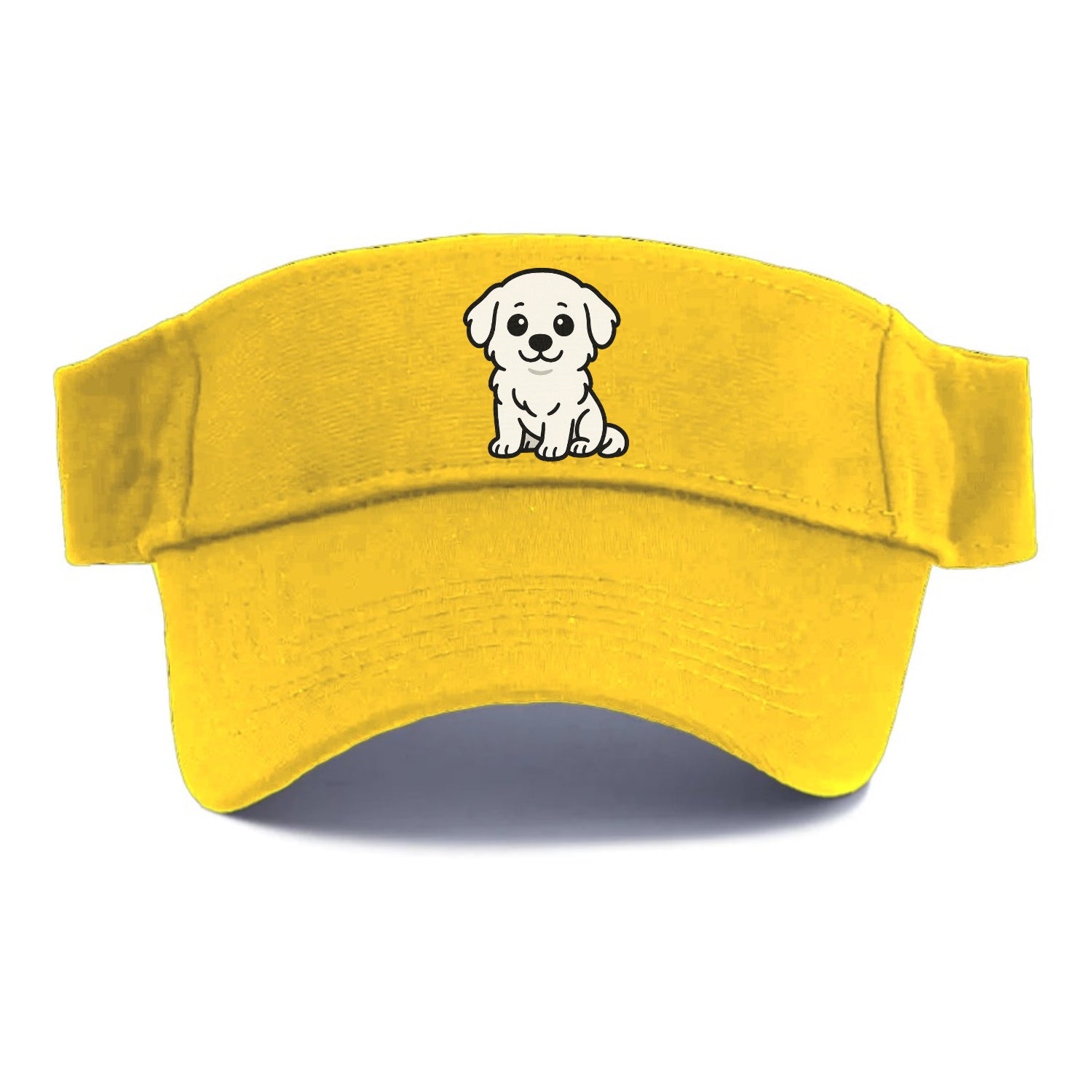 great pyrenees white fluffy sitting pose portrait design Hat