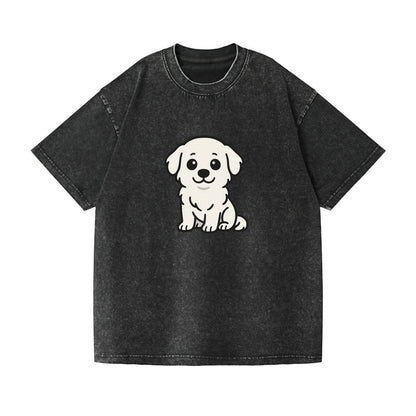 great pyrenees white fluffy sitting pose portrait design Hat