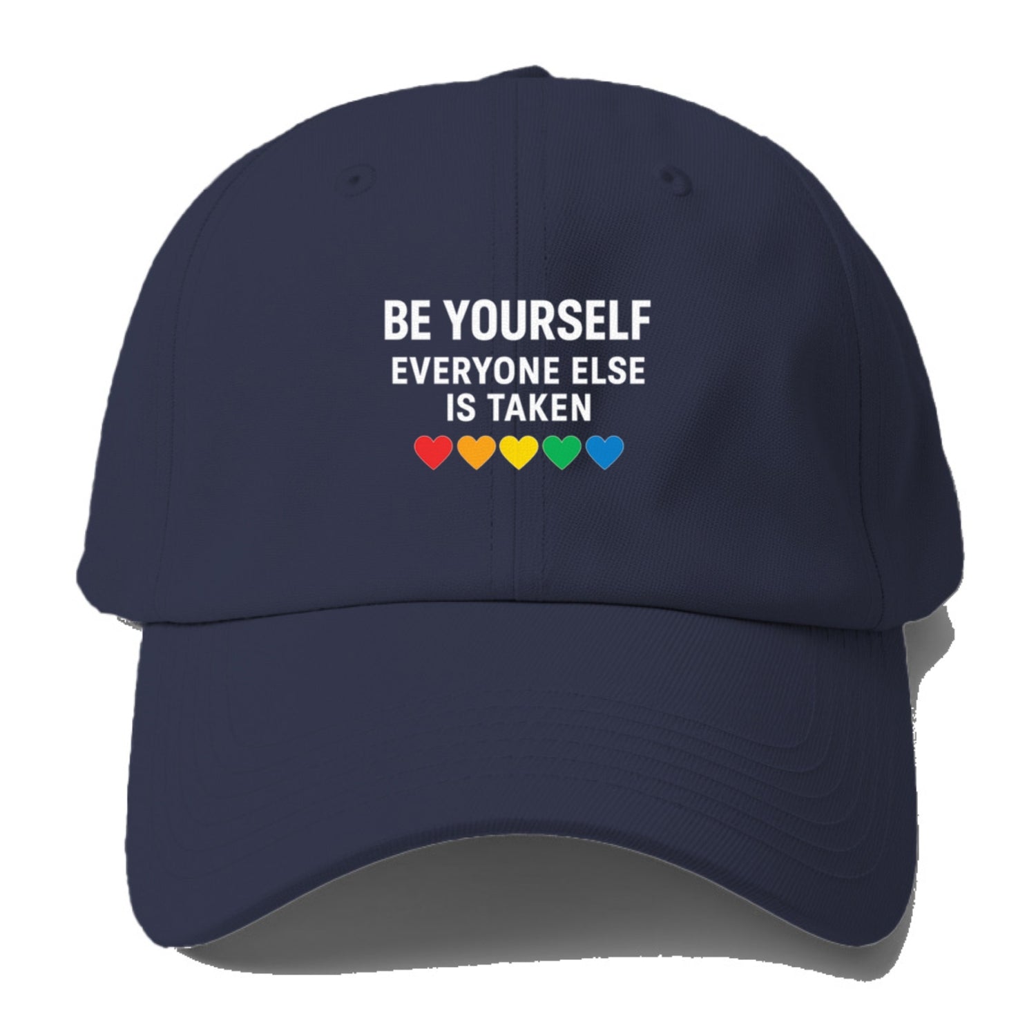 inspirational quote with rainbow hearts Hat