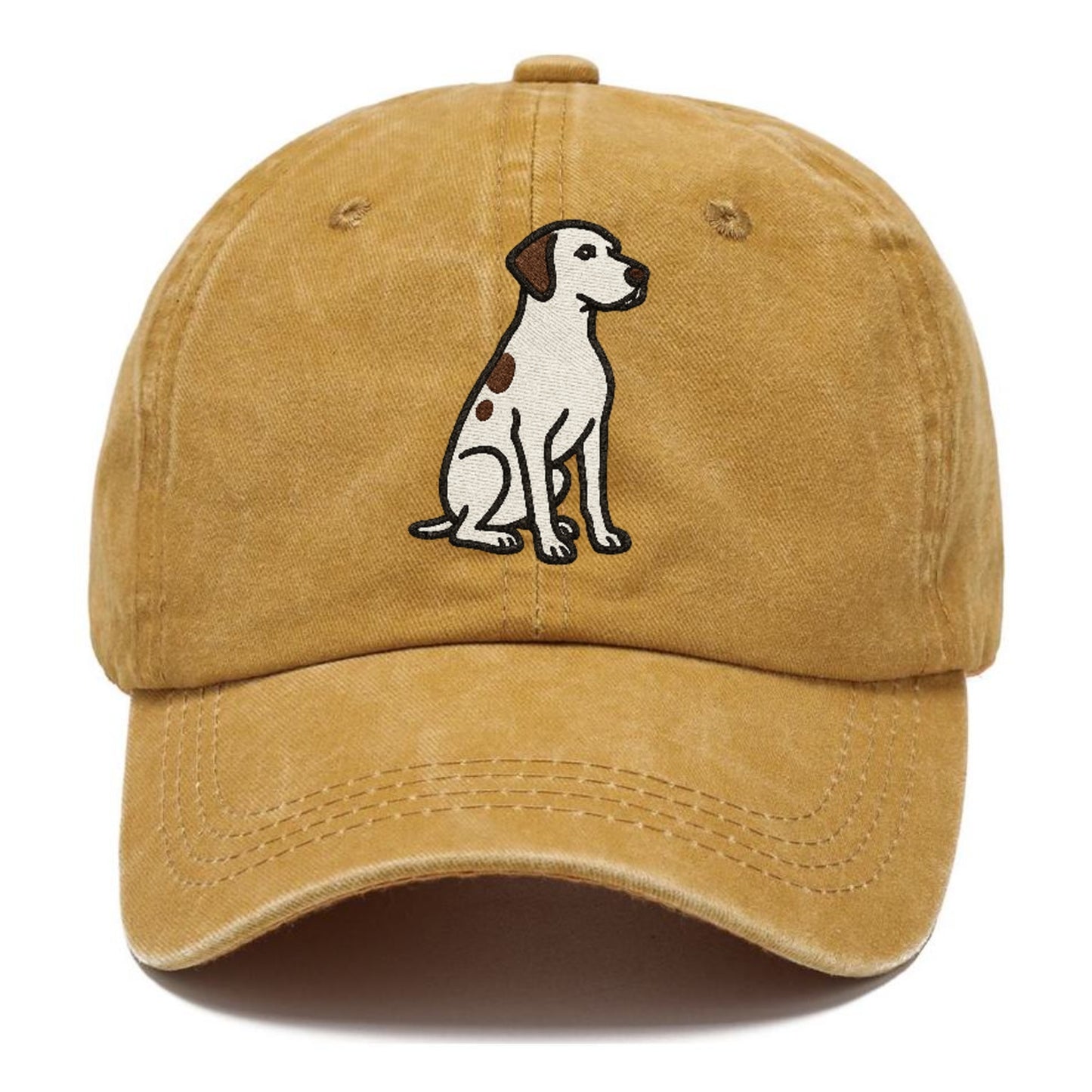 pointer-white-liver-spots-sitting-pose-loyal-spirit Hat