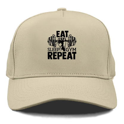 eat sleep gym repeat Hat