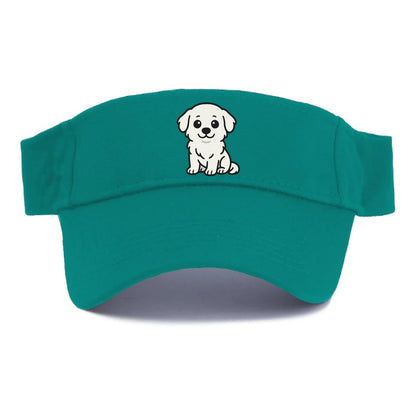 great pyrenees white fluffy sitting pose portrait design Hat