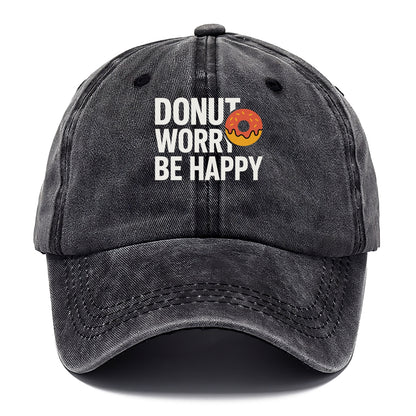 donut worry be happy Hat